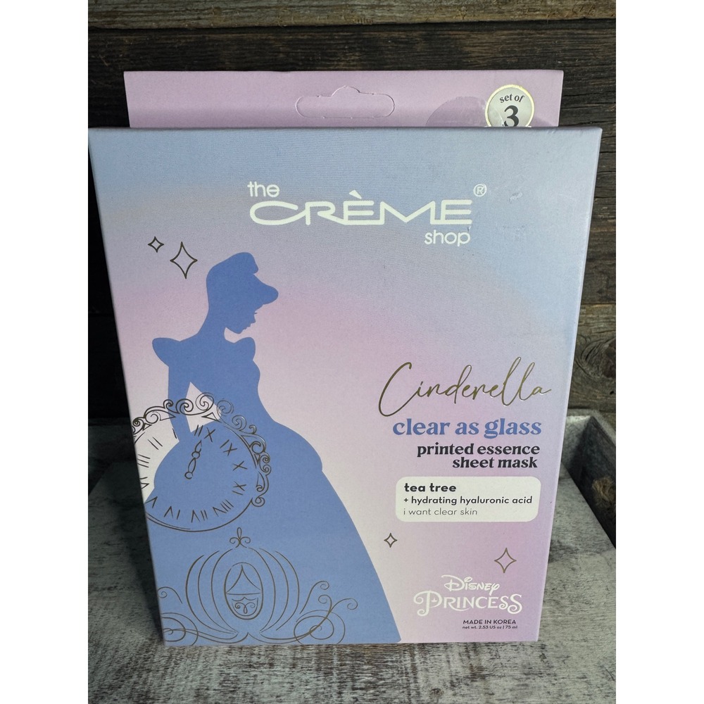 The Creme Shop Disney‎ Cinderella Mask | 3-Pack | Hydrating | MSRP $18